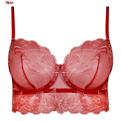 ست شورت و سوتین زنانه مدل فنردار قرمز برتا کد 5108-4032-R به همراه نگهدارنده جوراب