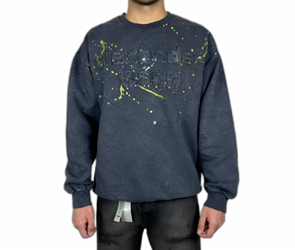 دورس مردانه ذغالی سنگ شور با چاپ گلدوزی برجسته