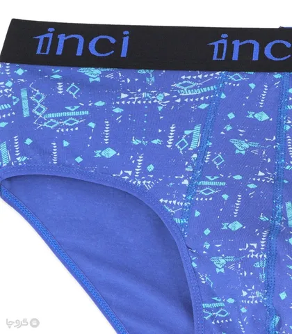 پک شورت مردانه نخی اسلیپ 1Inci بیر اینجی کد 1600 طرح 8 - بسته 3 عددی