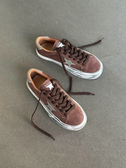 کتانی قهوه‌ای مخمل GOLDEN STAR