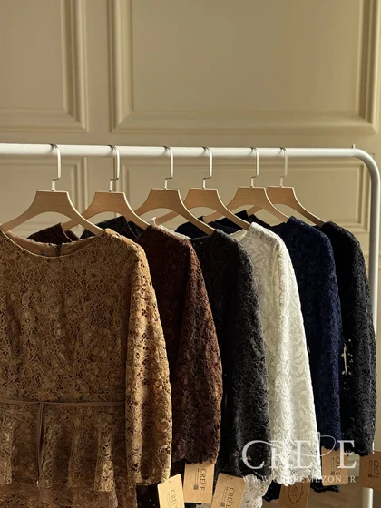 بلوز دامن مخمل گیپور