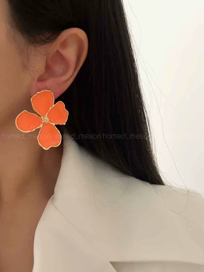 گوشواره گل میناکاری