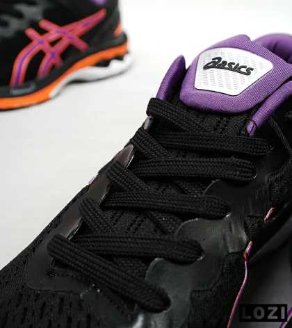 کتانی بزرگ پا مشکی بنفش نارنجی ASICS GEL-KAYANO 27