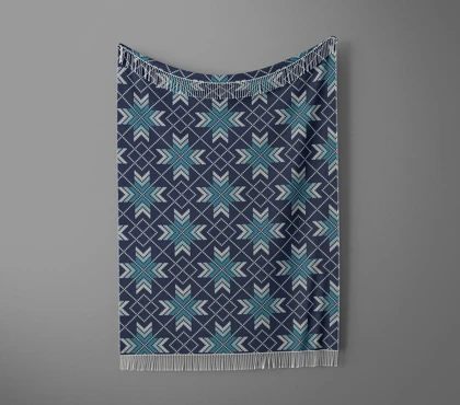 شال مبل ریش دار sofa shawl 377
