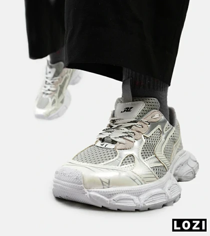 کفش کتانی مردانه و زنانه سفید طوسی Balenciaga 3XL