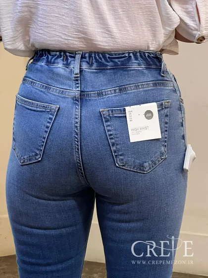 جین جذب سایز بزرگ کمرکش قد 90