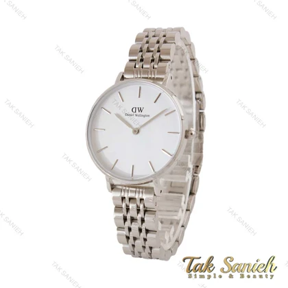 ساعت دنیل ولینگتون زنانه نقره ای صفحه سفید مدیوم DW-4889-32-L