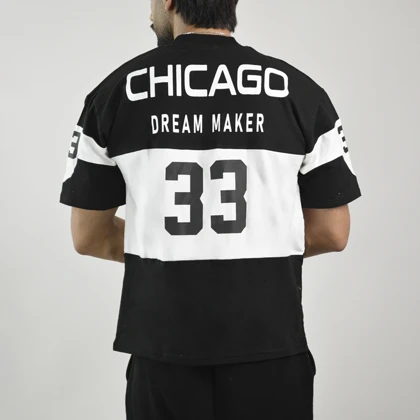 تیشرت اسپرت ریسینگ شیکاگو مدل ZRA-4D0558 مشکی