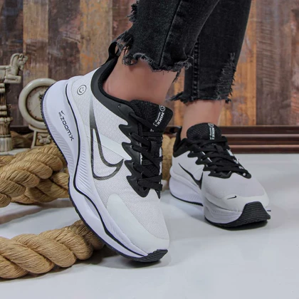 کتانی ست مردانه زنانه اسپرت مدل nike zoom نایک زوم رنگ سفید
