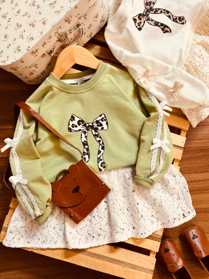 پیراهن گیپور پاپیونی