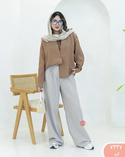 شلوار فول بگ بندی 7437