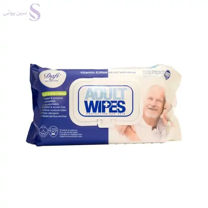 دستمال مرطوب دافی مدل Adult Wipes بسته 100 عددی