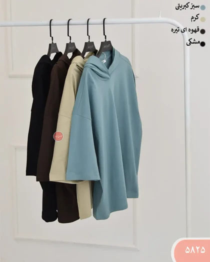 تیشرت باکسی کلاهدار 5825