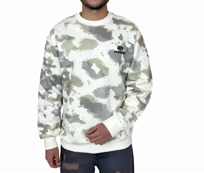 دورس مردانه سفید طرح چریکی پاره قواره باکسی