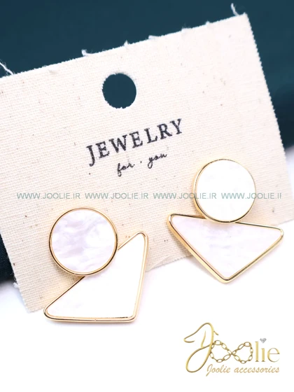 گوشواره زنانه دایره مثلت کد E1119