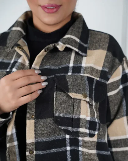 شکت چهارخونه پشمی گرم بالا 7292