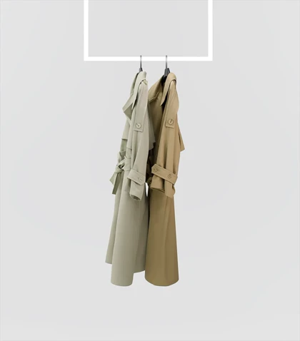 بارانی بلند Pinki 1301 در پنج رنگ