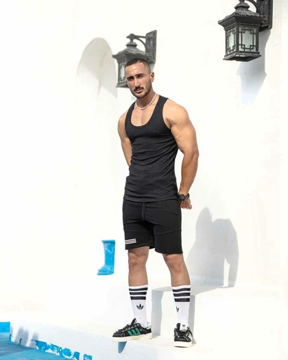 شلوارک بگ ورزشی ADIDAS مشکی