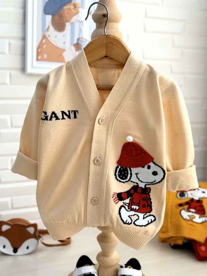 ژاکت بافت پسرانه طرح اسنوپی