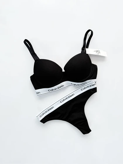 ست شورت بکلس و سوتین فنر دار نخ پنبه کلوین کلاین Calvin Klein