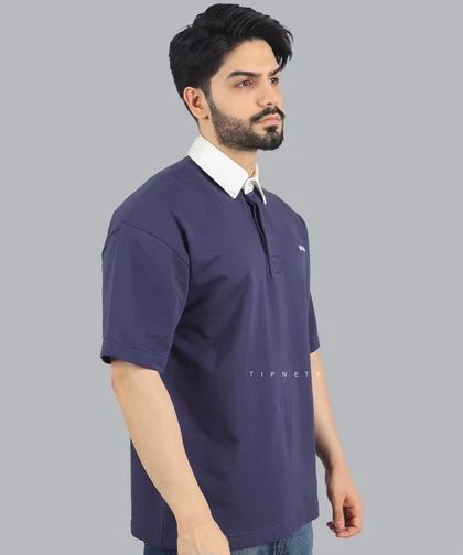 تیشرت لش یقه دار ماچینیست مردانه 2071