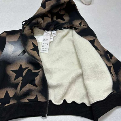 سویشرت بچه گانه داخل خز دار طرح ستاره