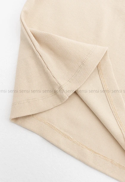 تاپ زنانه یقه گرد کبریتی کشی کد1006369