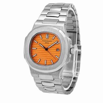 ساعت مردانه پتک فیلیپ ناتیلوس مدل Patek 6535-G استیل صفحه نارنجی لوکس