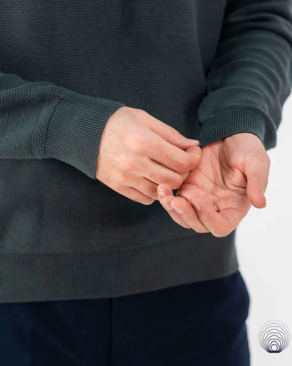 پلیور بافت سبز تیره یونیسکس Jack & Jones