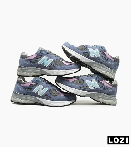 کفش کتانی سرمه ای صورتی NEW BALANCE 990