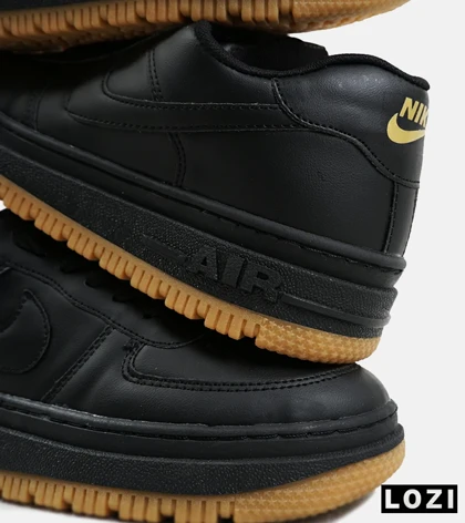 کفش کتانی مردانه و زنانه مشکی کرم نایک NIKE AIR FORCE مدل 2140