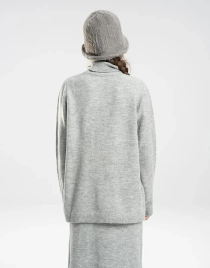 یقه اسکی دامن بافت