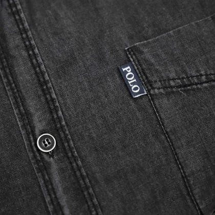 پیراهن جین آستین بلند سایز بزرگ مردانه تن کوک مدل 130192