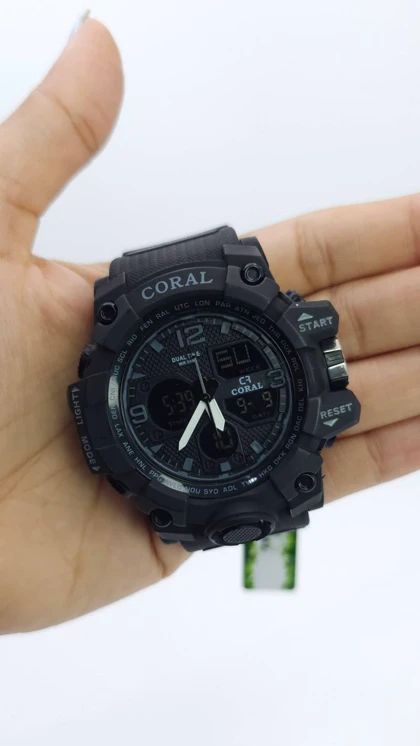 ساعت مچی مردانه کورال Coral CR1042-2 دوزمانه طرح ساعت مچی جی‌شاک