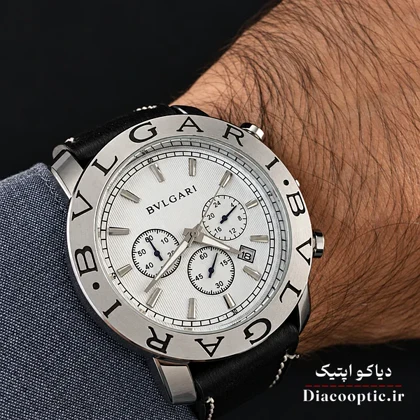 ساعت مچی مردانه سه موتور برند بولگاری مدل DO1346 چرمی