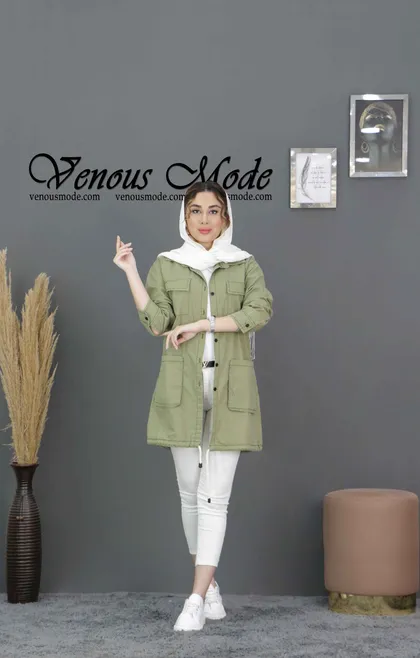 مانتو جین رنگی جیب پاکتی