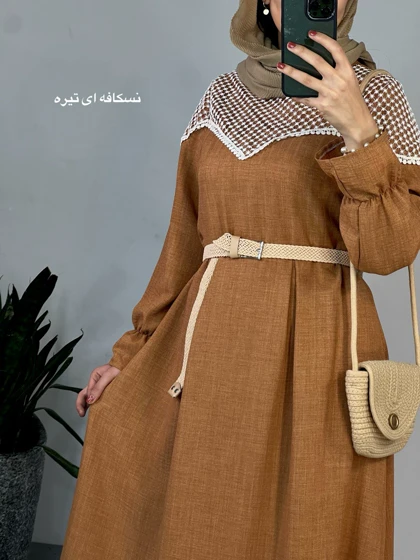 پیراهن مانتویی بلند گلدخت 1