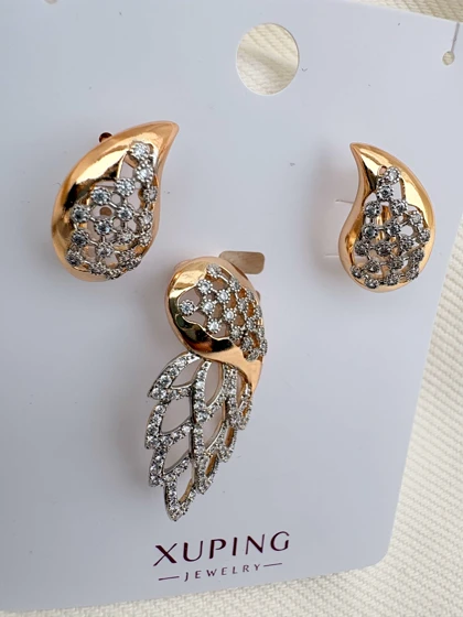 نیم ست طرح ققنوس ژوپینگ بدون زنجیر