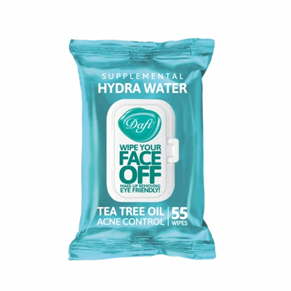 دستمال مرطوب درب‌دار دافی مدل HYDRA WATER مناسب انواع پوست بسته 55 عددی