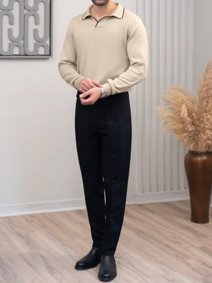 بافت یقه شکاری کرم sh400