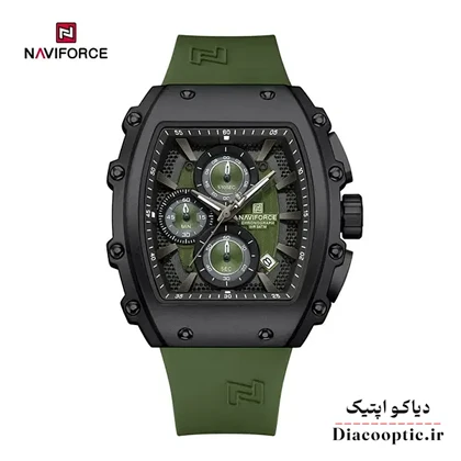ساعت مچی مردانه سه موتور برند نیوی فورس NAVIFORCE 8070 بند رابر