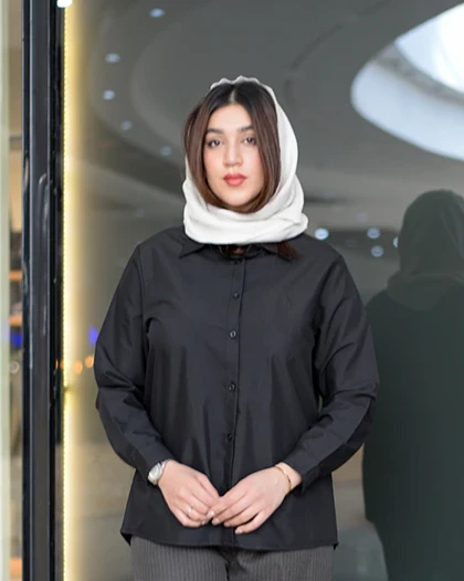 خرید عمده شومیز مشکی زنانه قیمت 328 تومن کد 7179