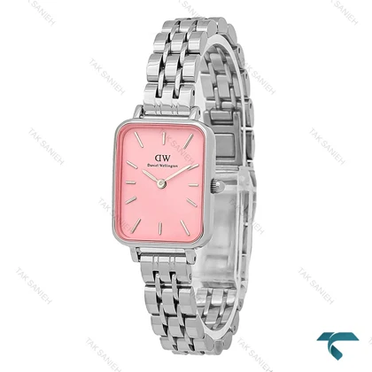 ساعت زنانه DW مستطیلی سیلور صفحه صورتی DW-7128-L