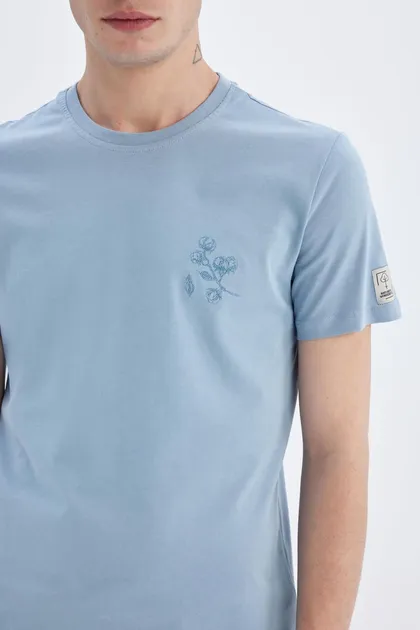 تیشرت آستین کوتاه یقه اسلیم فیت C3946AX24SM