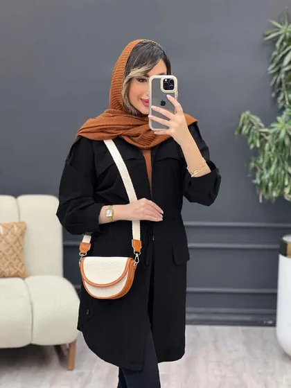 مانتو ژیله دار سرشانه پاگن