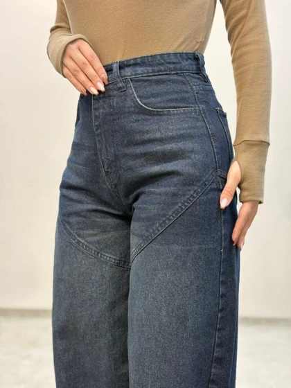 شلوار جین بالنی سورمه ای 3869