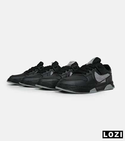 کفش کتانی مردانه و زنانه مشکی طوسی نایک NIKE AIR FORCE مدل 6426