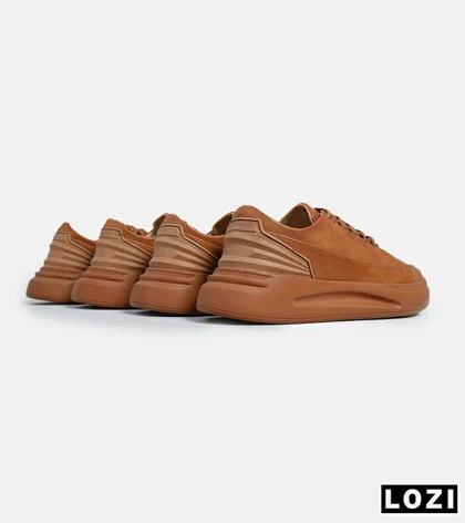 کفش کتانی مردانه قهوه ای PULL & BEAR