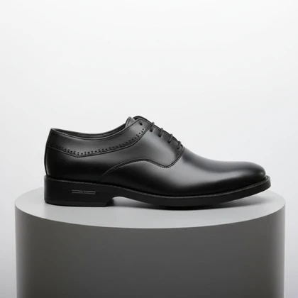 کفش رسمی بندی مردانه مدل sahand-مشکی