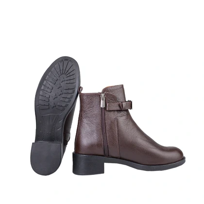 بوت چرم زنانه 260 زیپ و سگک